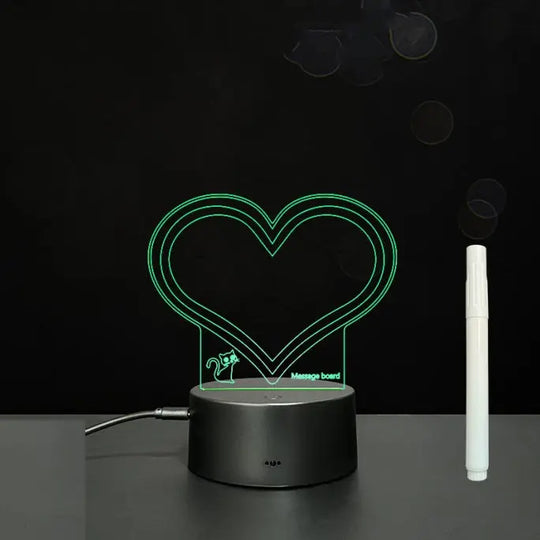 3D Acrylic Board Handwriting Message Board LED Light Unique