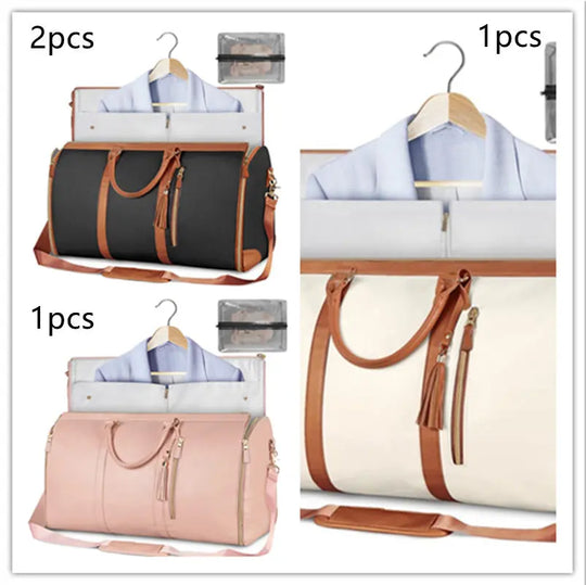 Large Capacity Travel Duffle Bag Women's Handbag Folding Suit Bag Waterproof Clothes Totes Unique
