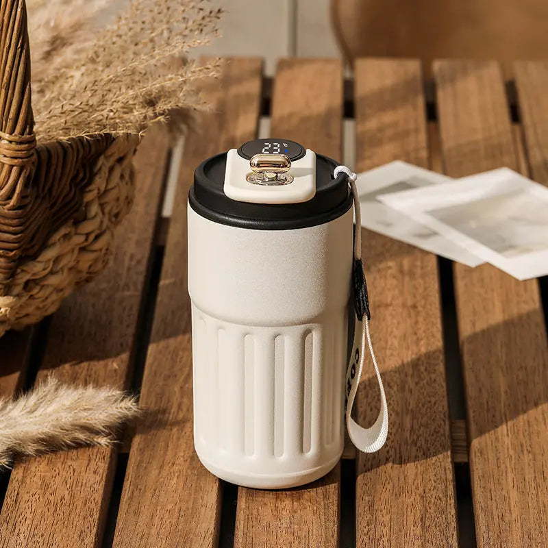 Smart Digital Thermal Bottle Portable Coffee Mug Stainless Steel Water Bottle In-Car Insulated Cup Keep Cold Vacuum Flasks 450ml - Unique Unique Unique Smart Digital Thermal Bottle Portable Coffee Mug Stainless Steel Water Bottle In-Car Insulated Cup Keep Cold Vacuum Flasks 450ml