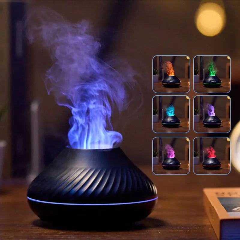 Drop Shipping RGB 130ML Flame Humidifier Diffuser Aroma Essential Oil Fire Flame Aroma Diffuser - Unique Unique Unique Drop Shipping RGB 130ML Flame Humidifier Diffuser Aroma Essential Oil Fire Flame Aroma Diffuser