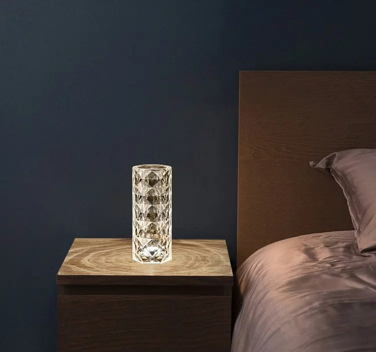Nordic Crystal Lamp USB Table Lamps Bedroom Touch Dimming Atmosphere Diamond Night Light Rose Projector Lamp Decor - Unique Unique Unique Nordic Crystal Lamp USB Table Lamps Bedroom Touch Dimming Atmosphere Diamond Night Light Rose Projector Lamp Decor