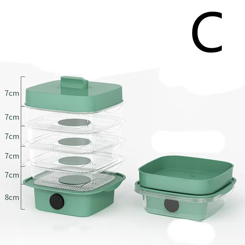 Multi-layer Dish Cover Heat Preservation Kitchen Cover Dining Table Leftover Storage Box Transparent Stack Cooking Hood Steamer - Unique Unique Unique Multi-layer Dish Cover Heat Preservation Kitchen Cover Dining Table Leftover Storage Box Transparent Stack Cooking Hood Steamer