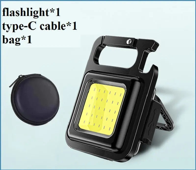 Mini Portable Flashlight Rechargeable Glare COB Keychain Light LED Work Light USB Charge Emergency Lamps Outdoor Camping Light - Unique Unique Unique Mini Portable Flashlight Rechargeable Glare COB Keychain Light LED Work Light USB Charge Emergency Lamps Outdoor Camping Light