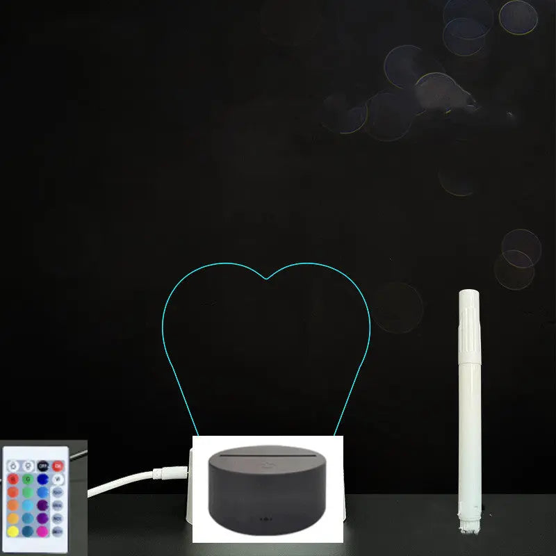 3D Acrylic Board Handwriting Message Board LED Light Unique