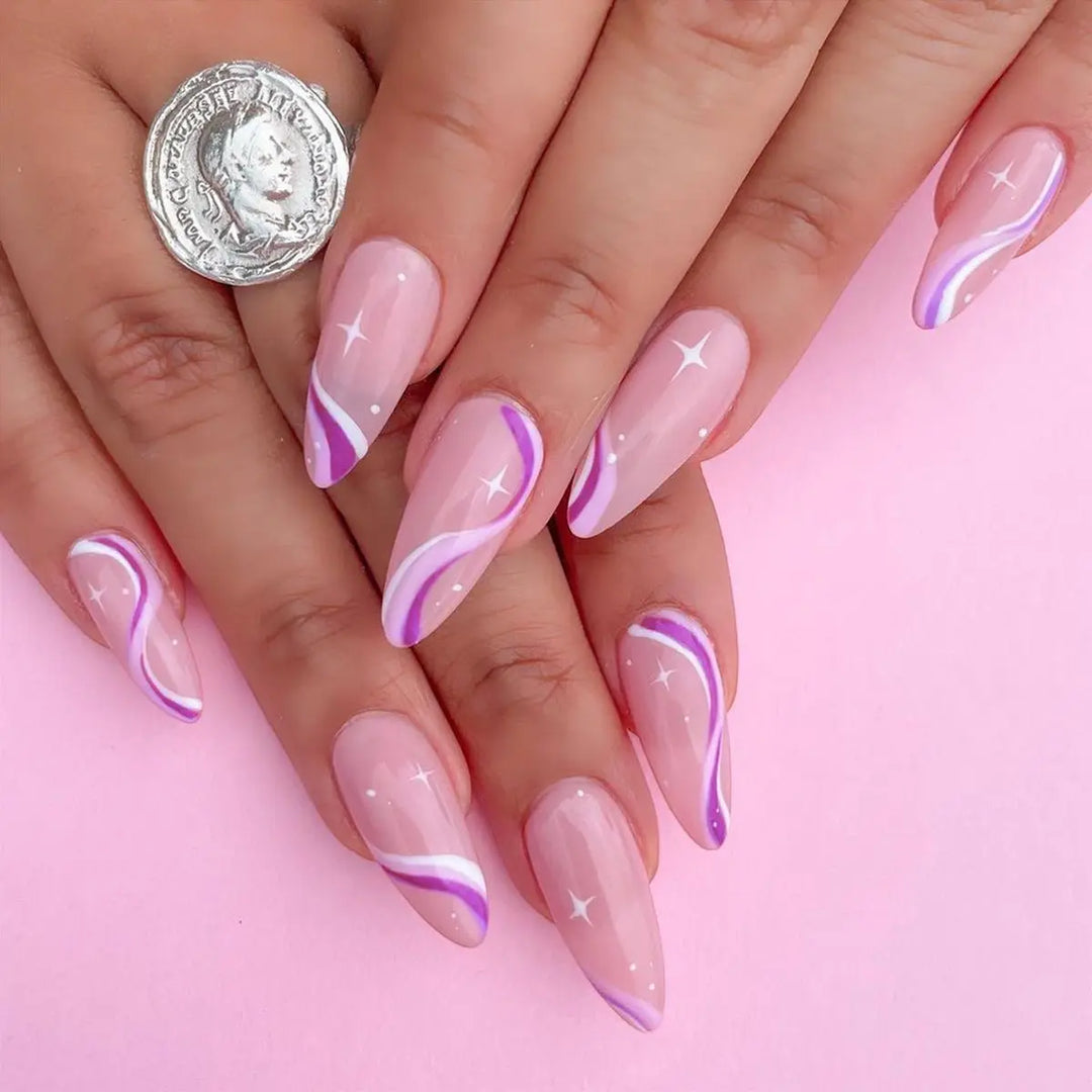 Wave Minimalist Series Pointed Wearing Nail Products - Unique Unique Unique Wave Minimalist Series Pointed Wearing Nail Products