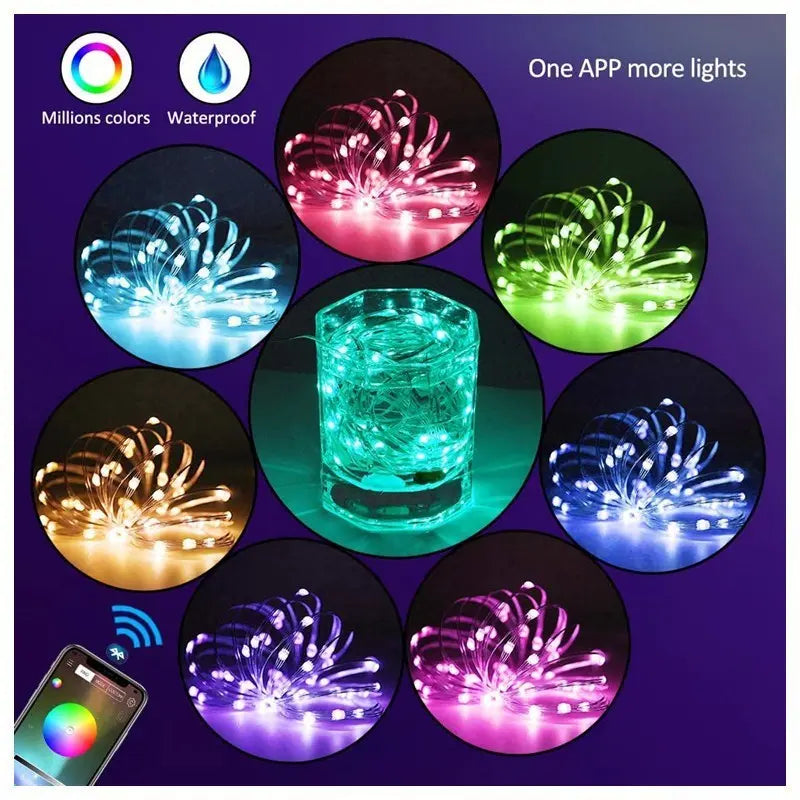 Smart Phone APP Copper Wire Light String - Unique Unique Unique Smart Phone APP Copper Wire Light String