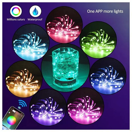 Smart Phone APP Copper Wire Light String - Unique Unique Unique Smart Phone APP Copper Wire Light String