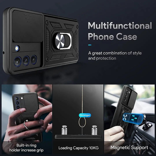 Sergeant Push Window Bracket Ring Phone Case - Unique Unique Unique Sergeant Push Window Bracket Ring Phone Case