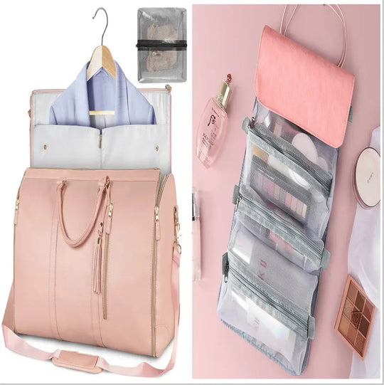 Large Capacity Travel Duffle Bag Women's Handbag Folding Suit Bag Waterproof Clothes Totes Unique