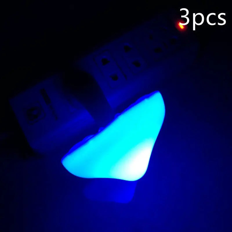 LED Night Light Mushroom Wall Socket Lamp EU US Plug Warm White Light-control Sensor Bedroom Light Home Decoration - Unique Unique Unique LED Night Light Mushroom Wall Socket Lamp EU US Plug Warm White Light-control Sensor Bedroom Light Home Decoration