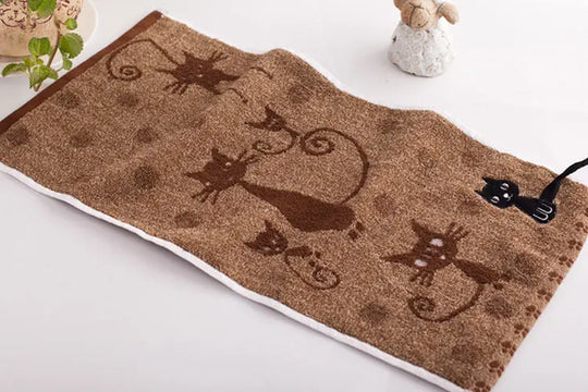 Tail Hook Cotton Cat Face Towel 25x50cm - Unique Unique Unique Tail Hook Cotton Cat Face Towel 25x50cm