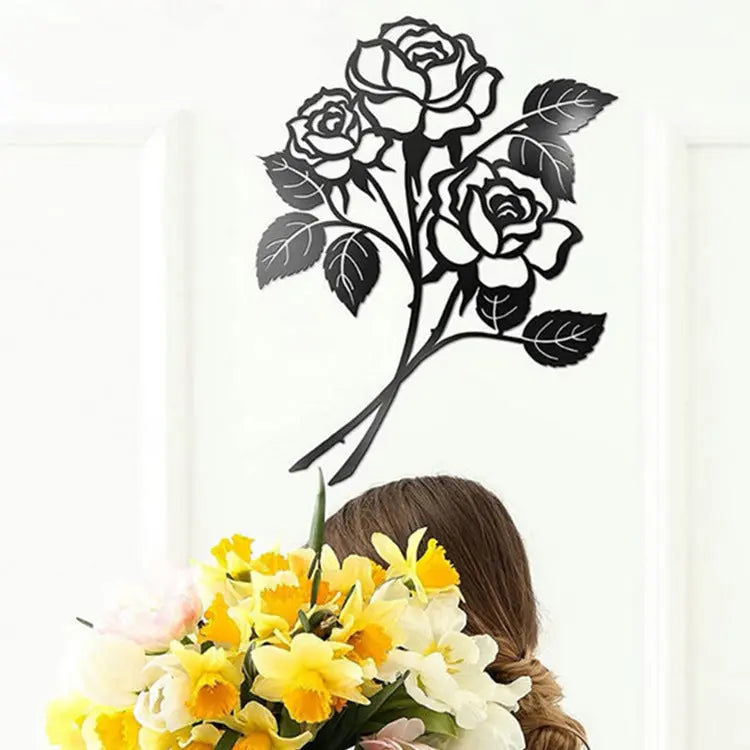 Metal Rose Art Wall Decorations Iron Wall Hanging - Unique Unique Unique Metal Rose Art Wall Decorations Iron Wall Hanging
