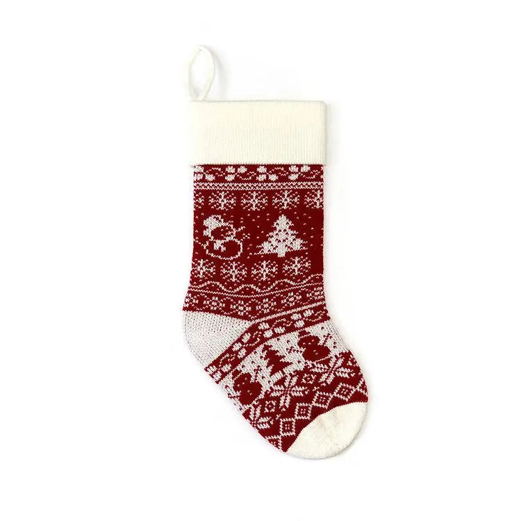 European And American Jacquard Yarn Gift Bag Christmas Decoration - Unique Unique Unique European And American Jacquard Yarn Gift Bag Christmas Decoration