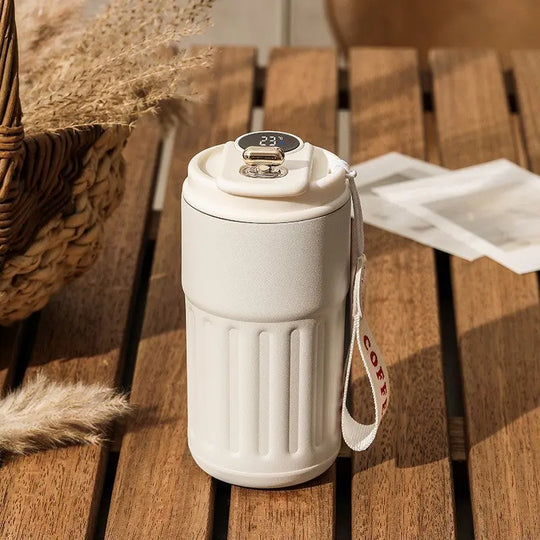 Smart Digital Thermal Bottle Portable Coffee Mug Stainless Steel Water Bottle In-Car Insulated Cup Keep Cold Vacuum Flasks 450ml - Unique Unique Unique Smart Digital Thermal Bottle Portable Coffee Mug Stainless Steel Water Bottle In-Car Insulated Cup Keep Cold Vacuum Flasks 450ml