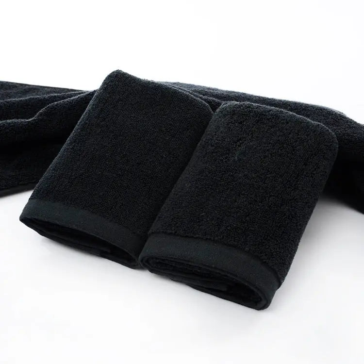21 strands of black cotton towels - Unique Unique Unique 21 strands of black cotton towels