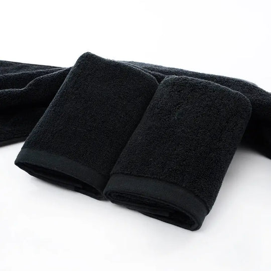21 strands of black cotton towels - Unique Unique Unique 21 strands of black cotton towels
