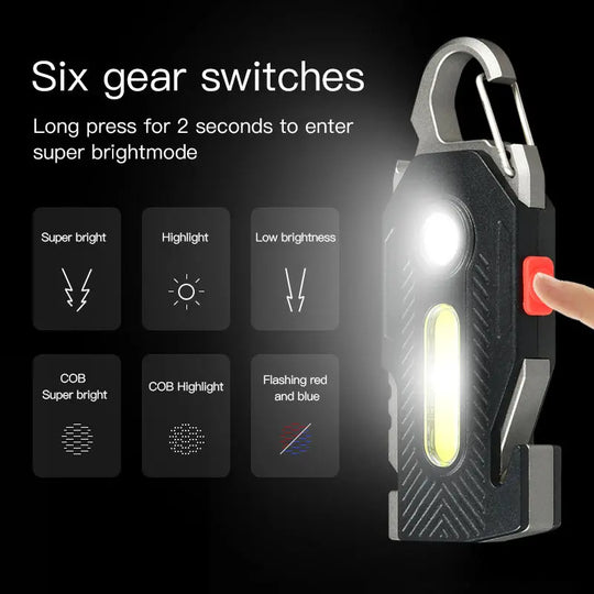 Multifunctional Charging Emergency Light Convenient Keychain Work Light COB High Brightness Maintenance Light Outdoor Camping LED Light - Unique Unique Unique Multifunctional Charging Emergency Light Convenient Keychain Work Light COB High Brightness Maintenance Light Outdoor Camping LED Light
