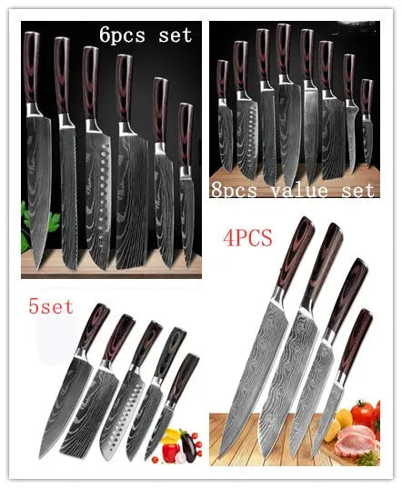 Carpenter's Special Set 6-piece Set 8-piece Set Knife Chef Knife Kitchen Knife Cooking - Unique Unique Unique Carpenter's Special Set 6-piece Set 8-piece Set Knife Chef Knife Kitchen Knife Cooking