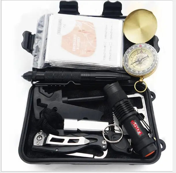 Multifunctional wild survival first aid kit SOS equipment adventure survival kit - Unique Unique Unique Multifunctional wild survival first aid kit SOS equipment adventure survival kit