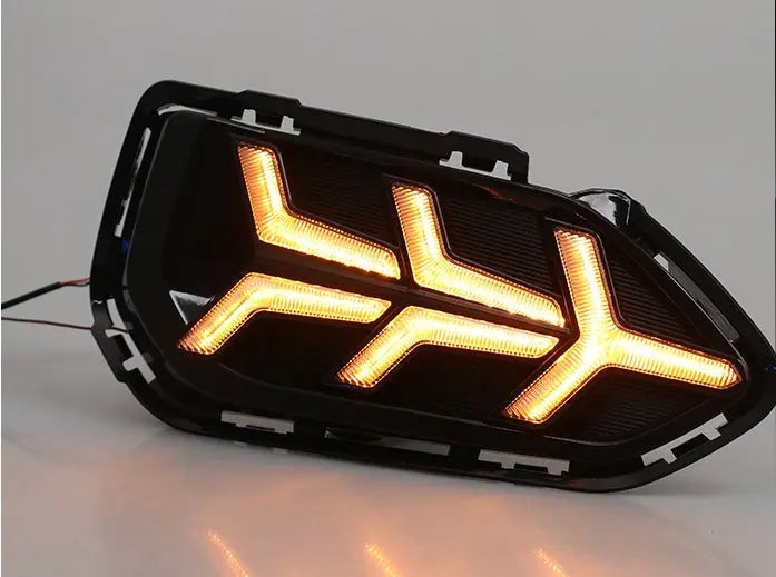 Car modified two-color daytime running lights - Unique Unique Unique Car modified two-color daytime running lights