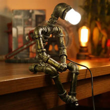Robot Table Lamp Vintage Loft Iron Pipe Desk Lamp Industrial Led Table Lamps For Bedside Cafe Indoor Retro Decor Light Fixtures - Unique Unique Unique Robot Table Lamp Vintage Loft Iron Pipe Desk Lamp Industrial Led Table Lamps For Bedside Cafe Indoor Retro Decor Light Fixtures