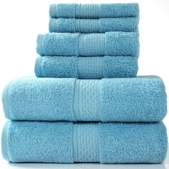 Cotton absorbent towel set of 3 pieces and 6 pieces - Unique Unique Unique Cotton absorbent towel set of 3 pieces and 6 pieces