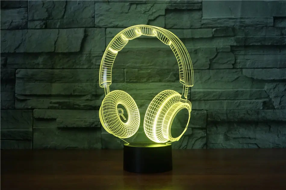 Stereo earphone illusion decorative table lamp - Unique Unique Unique Stereo earphone illusion decorative table lamp