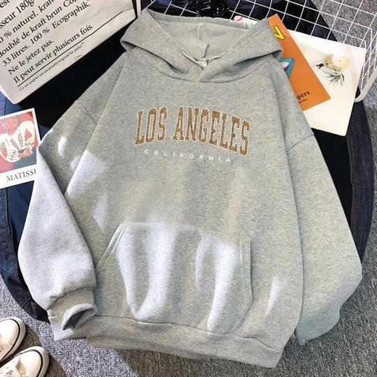 Los Angeles, California Usa City Leopard Hoodie - Unique Unique Unique Los Angeles, California Usa City Leopard Hoodie