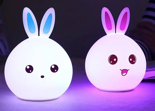 Cute Night Light Animal Rabbit Night lamps Touch Sensor Silicone LED Colorful Lights - Unique Unique Unique Cute Night Light Animal Rabbit Night lamps Touch Sensor Silicone LED Colorful Lights