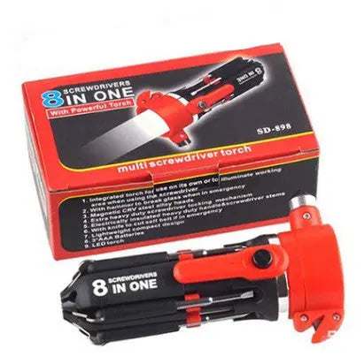 Car Supplies 8 In 1 Screwdriver With LED Flashlight Car Portable Multifunctional Outdoor Tools - Unique Unique Unique Car Supplies 8 In 1 Screwdriver With LED Flashlight Car Portable Multifunctional Outdoor Tools