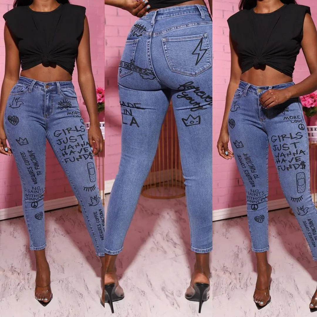 Hot sale printed jeans - Unique Unique Unique Hot sale printed jeans