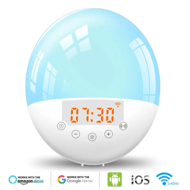 wifi voice control smart wake-up light alarm clock sunrise natural wake-up light - Unique Unique Unique wifi voice control smart wake-up light alarm clock sunrise natural wake-up light