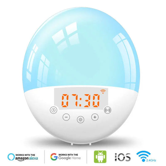 wifi voice control smart wake-up light alarm clock sunrise natural wake-up light - Unique Unique Unique wifi voice control smart wake-up light alarm clock sunrise natural wake-up light