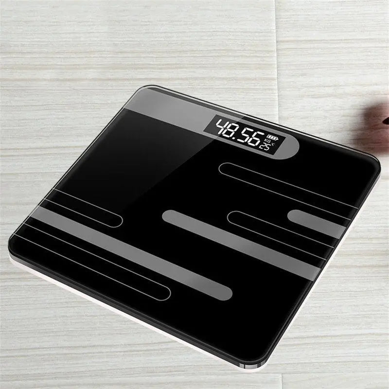 Mrosaa Bathroom Floor Body Scale Glass Smart Electronic Scales USB Charging LCD Display Body Weighing Digital Weight Scale - Unique Unique Unique Mrosaa Bathroom Floor Body Scale Glass Smart Electronic Scales USB Charging LCD Display Body Weighing Digital Weight Scale