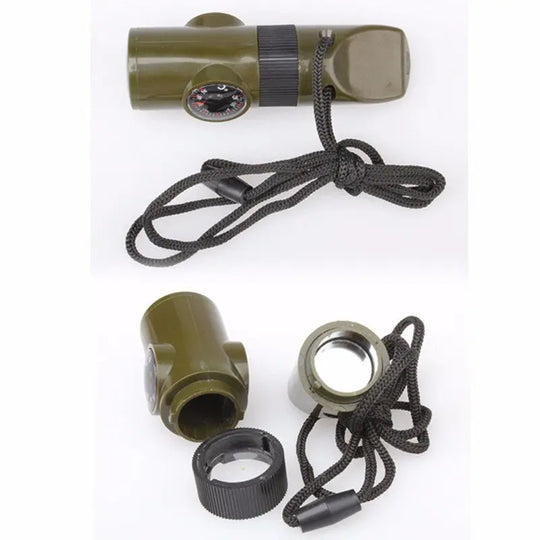 Off-the-shelf seven-in-one whistle multi-function compass survival whistle outdoor products - Unique Unique Unique Off-the-shelf seven-in-one whistle multi-function compass survival whistle outdoor products