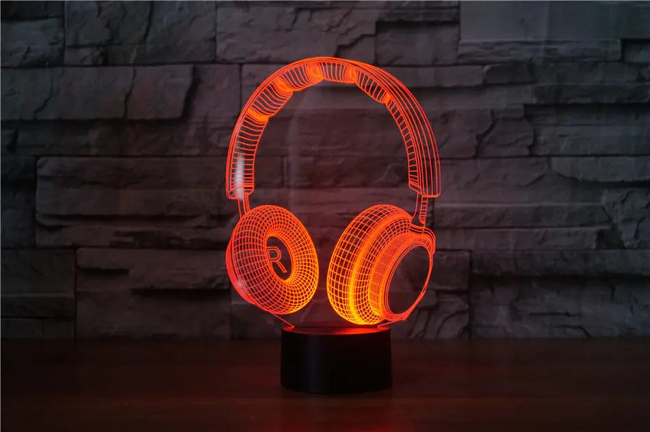 Stereo earphone illusion decorative table lamp - Unique Unique Unique Stereo earphone illusion decorative table lamp