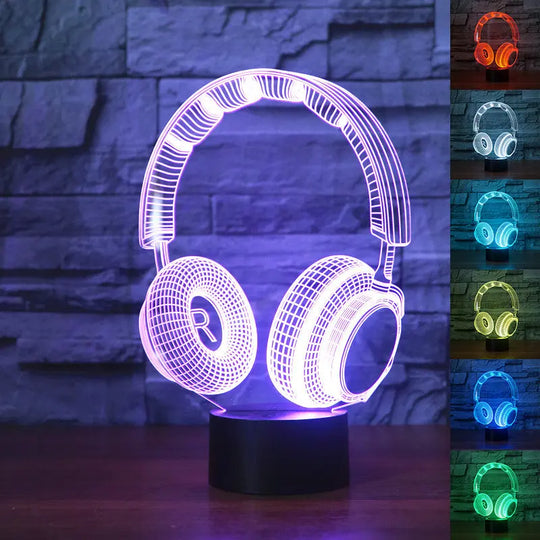 Stereo earphone illusion decorative table lamp - Unique Unique Unique Stereo earphone illusion decorative table lamp