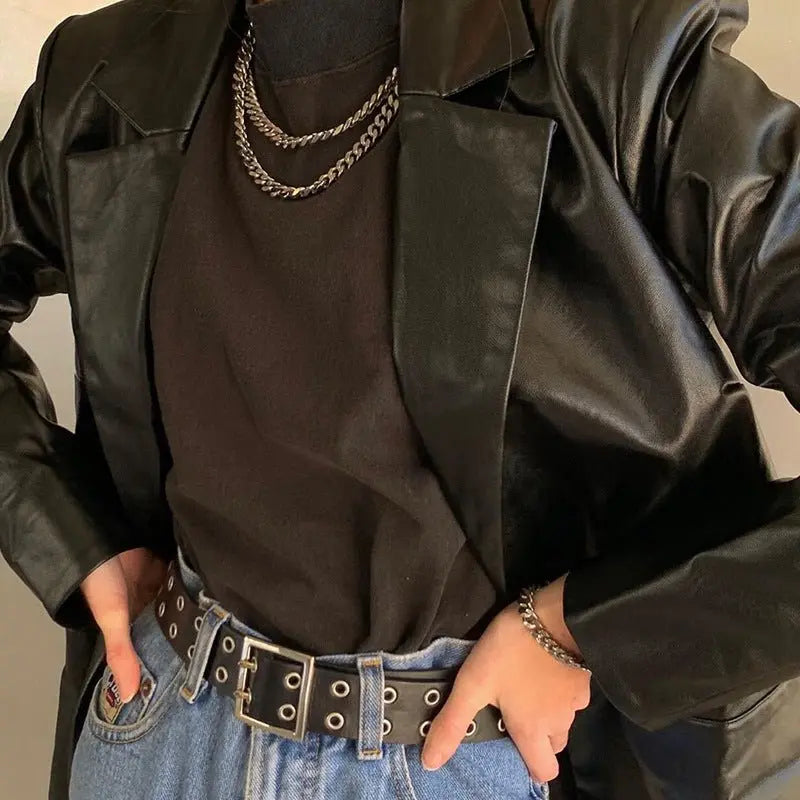 New product women's fashion leather PU suit - Unique Unique Unique New product women's fashion leather PU suit