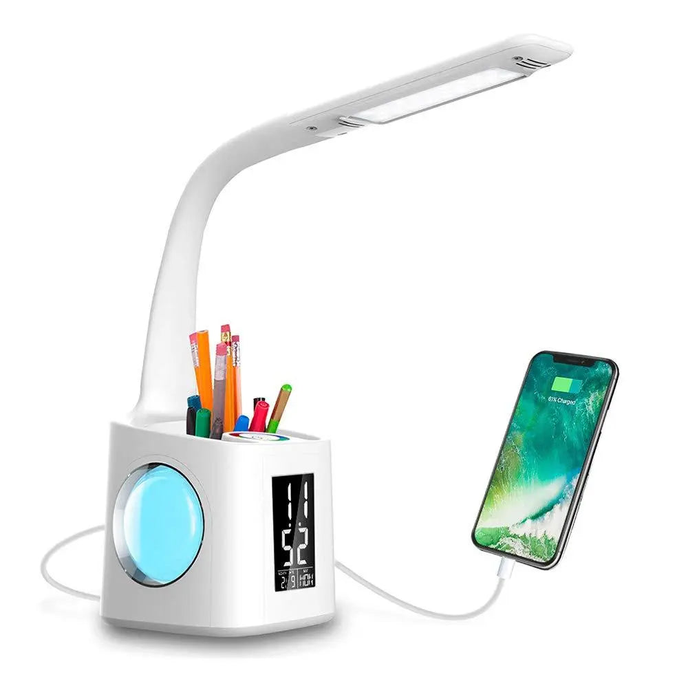 Study LED Desk Lamp USB Charging Port&Screen&Calendar&Colors Night Light Kids Dimmable Table Lamp With Pen Hold - Unique Unique Unique Study LED Desk Lamp USB Charging Port&Screen&Calendar&Colors Night Light Kids Dimmable Table Lamp With Pen Hold