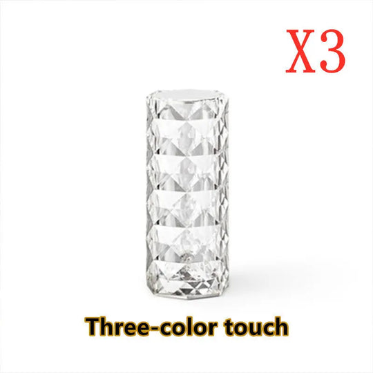 Nordic Crystal Lamp USB Table Lamps Bedroom Touch Dimming Atmosphere Diamond Night Light Rose Projector Lamp Decor - Unique Unique Unique Nordic Crystal Lamp USB Table Lamps Bedroom Touch Dimming Atmosphere Diamond Night Light Rose Projector Lamp Decor