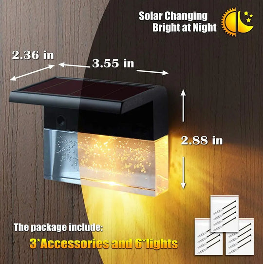 Waterproof New RGB LED Solar Light Step Fence Light - Unique Unique Unique Waterproof New RGB LED Solar Light Step Fence Light
