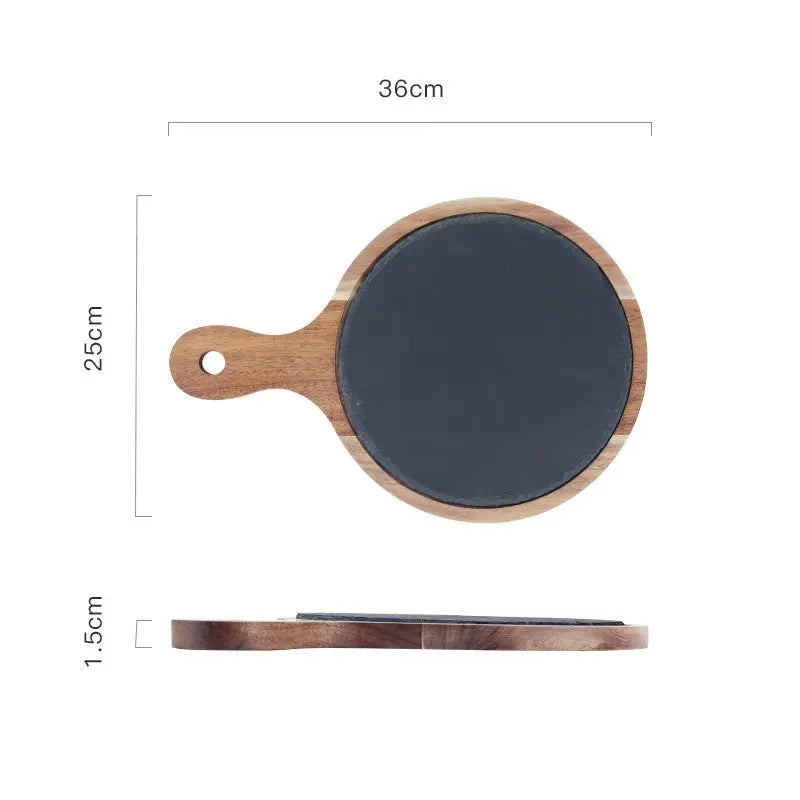Black Wood Pizza Dish Wooden Plate - Unique Unique Unique Black Wood Pizza Dish Wooden Plate
