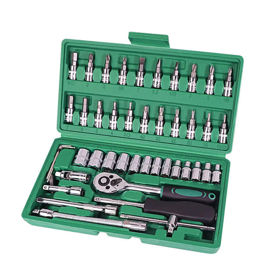 Car Repair Tool 46pcs Inch Socket Set Car Repair Tool Ratchet Torque Wrench Combo Tools Kit Auto Repairing Tool Set - Unique Unique Unique Car Repair Tool 46pcs Inch Socket Set Car Repair Tool Ratchet Torque Wrench Combo Tools Kit Auto Repairing Tool Set