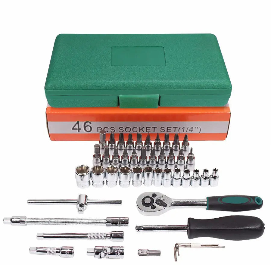 Car Repair Tool 46pcs Inch Socket Set Car Repair Tool Ratchet Torque Wrench Combo Tools Kit Auto Repairing Tool Set - Unique Unique Unique Car Repair Tool 46pcs Inch Socket Set Car Repair Tool Ratchet Torque Wrench Combo Tools Kit Auto Repairing Tool Set