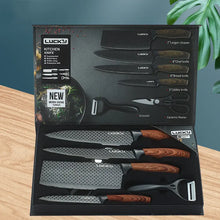Six-Piece Set Of Stainless Steel Knives With Wooden Handle - Unique Unique Unique Six-Piece Set Of Stainless Steel Knives With Wooden Handle