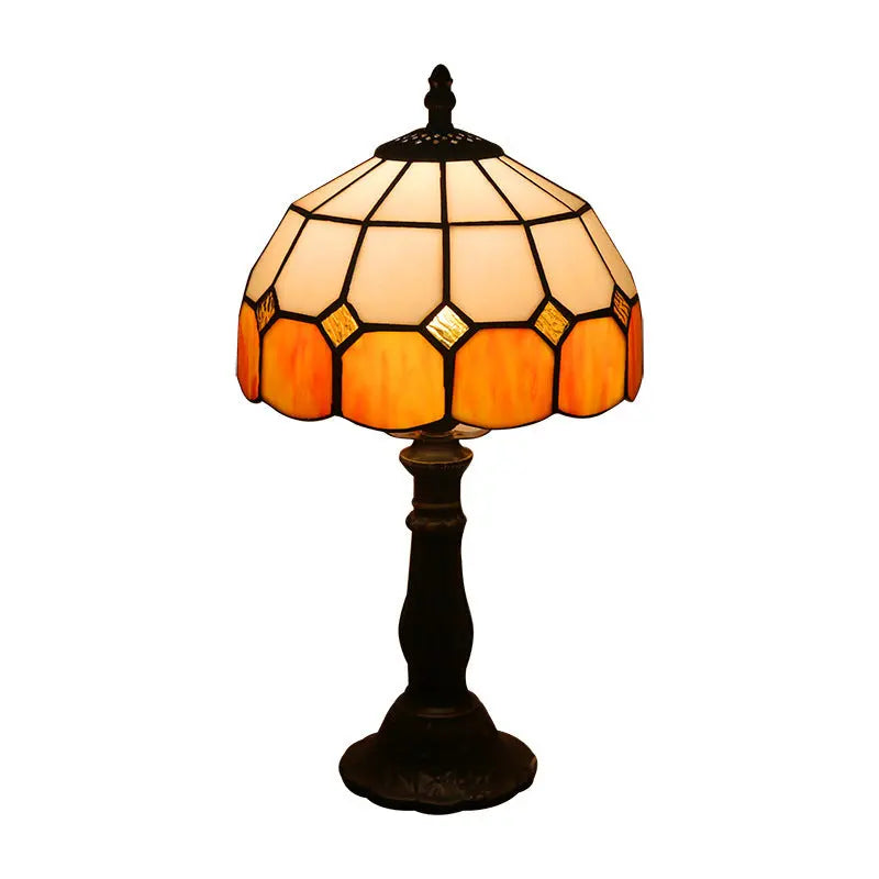 Lamp Bedroom Bedside Lamp Retro Bar Yellow Glass Lamp Resin Base Table Lamps Makeup Table Side Table Led Lights - Unique Unique Unique Lamp Bedroom Bedside Lamp Retro Bar Yellow Glass Lamp Resin Base Table Lamps Makeup Table Side Table Led Lights