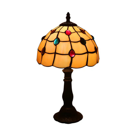 Lamp Bedroom Bedside Lamp Retro Bar Yellow Glass Lamp Resin Base Table Lamps Makeup Table Side Table Led Lights - Unique Unique Unique Lamp Bedroom Bedside Lamp Retro Bar Yellow Glass Lamp Resin Base Table Lamps Makeup Table Side Table Led Lights