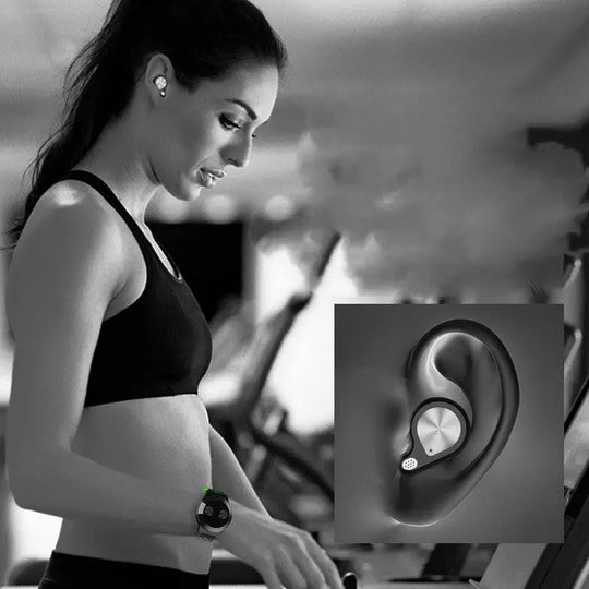 Compatible with Apple, Wireless Bluetooth Headset Wrist Strap Hifi Wireless Headphones Sports Earbuds 5.0 Bluetooth Earphone for iPhone Android IOS Unique