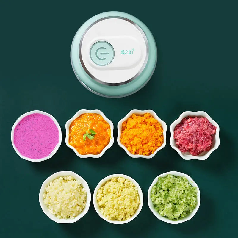 Portable Electric Mini Garlic Cutter Masher Vegetable Fruit Meat Food Chopper Grinder - Unique Unique Unique Portable Electric Mini Garlic Cutter Masher Vegetable Fruit Meat Food Chopper Grinder