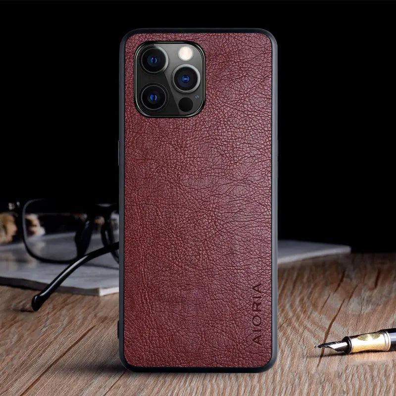 Compatible with Apple, Iphone 12 Pro Max Mobile Phone Case With Lychee Pattern Mobile Phone Case - Unique Unique Unique Compatible with Apple, Iphone 12 Pro Max Mobile Phone Case With Lychee Pattern Mobile Phone Case